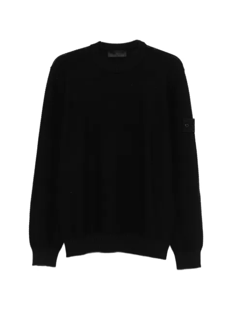 Stone Island 5100032 cotton cashmere S.I. Ghost sweatshirt Black L1S155100032S00FA