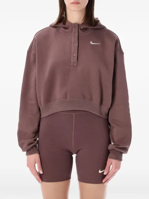 Nike Phoenix logo-embroidery hoodie Pink IF0258