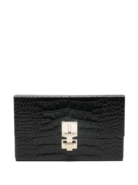 TOM FORD silver-tone-hardware clutch bag Black L1920LCL395P