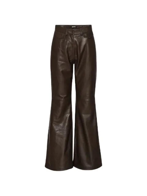 ROTATE BIRGER CHRISTENSEN leather trousers Brown 1154861667