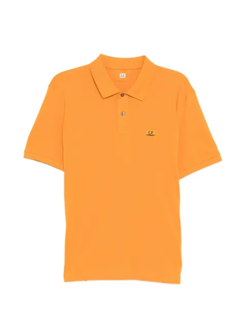C.P. Company logo-embroidered polo shirt Orange 20CMPL721A005263W436