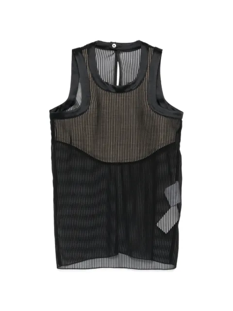 sacai striped sleeveless top Grey 2608331