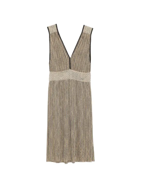 Missoni Pre-Owned 2010s V-neck midi dress Neutrals MI450AGF