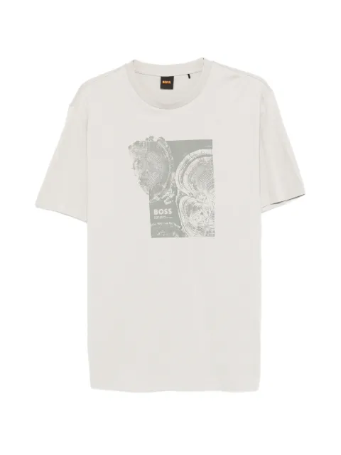 BOSS graphic-print T-shirt Neutrals 50556007