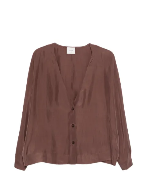 Alysi V-neck button jacket Brown 116820P6003