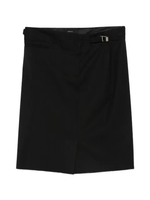 Gucci Pre-Owned 1990s pinstriped skirt Black GU250AGH