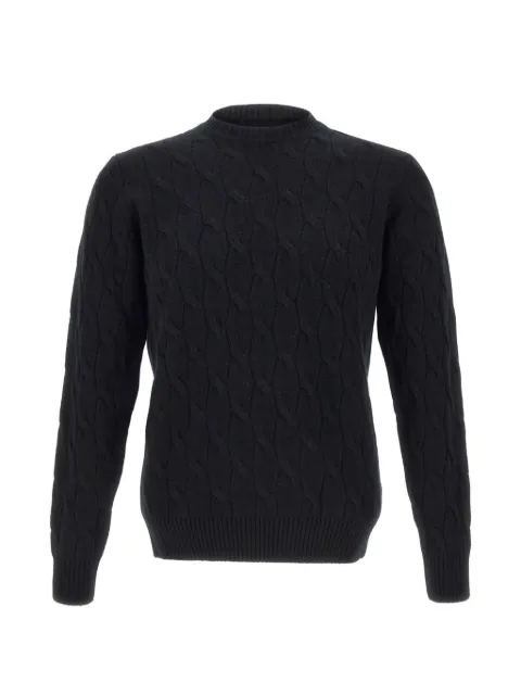 Filippo De Laurentiis cable-knit ribbed sweater Black GC3MLWC7T990