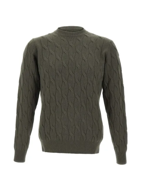 Filippo De Laurentiis cable-knit ribbed sweater Green GC3MLWC7T580