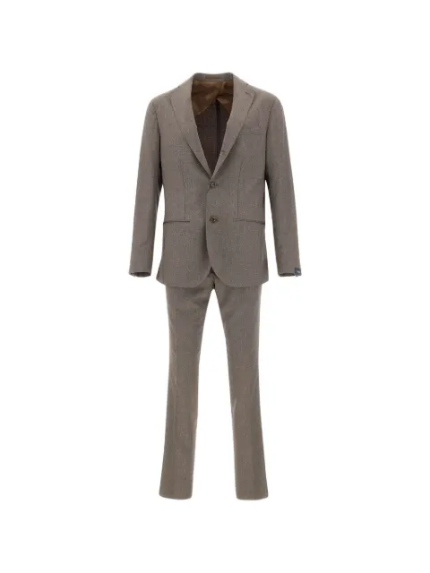 Barba single-breasted suit Brown 430260003