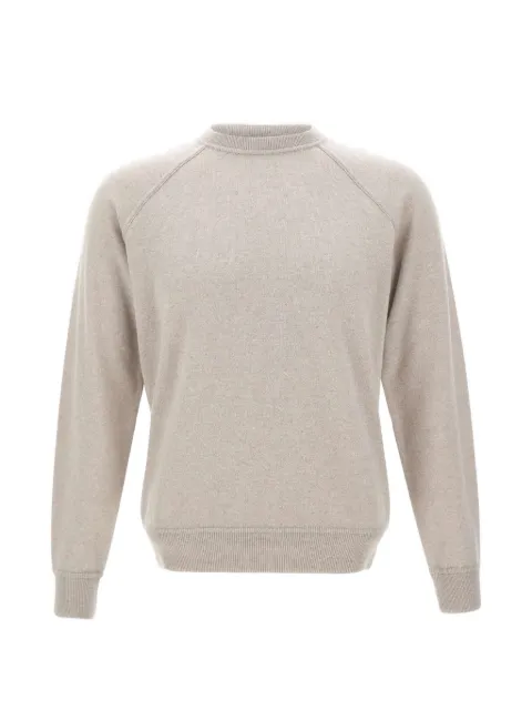 Filippo De Laurentiis raglan-sleeves ribbed sweater Neutrals GC1MLR2AWC12R081