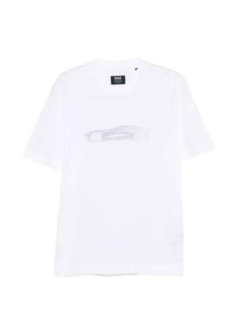 BOSS car-print T-shirt White 50555828
