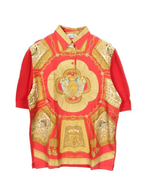 Hermès Pre-Owned 2000s chain silk shirt Red 1031060