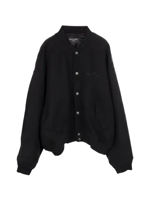 Balenciaga Pre-Owned 2010s logo-embroidery bomber jacket Black 1032491