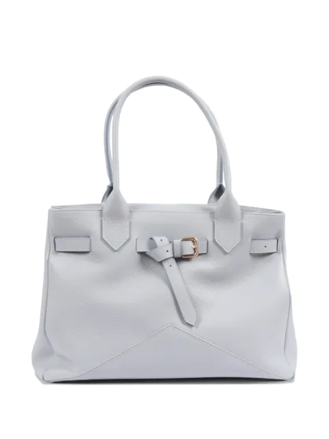 Ballantyne Kate buckled leather tote bag Grey BLB993ULE13