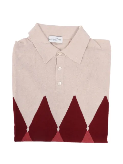 Ballantyne argyle-pattern short-sleeves polo shirt Pink B2W02614L20