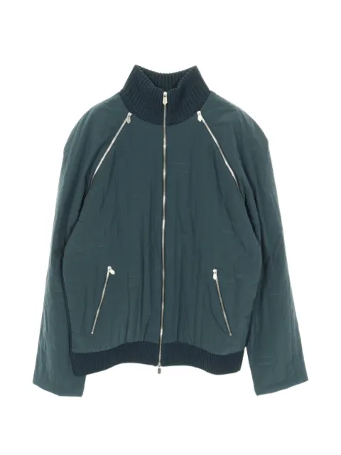Hermès Pre-Owned 2010s H-pattern colour-block jacket Blue 1033240