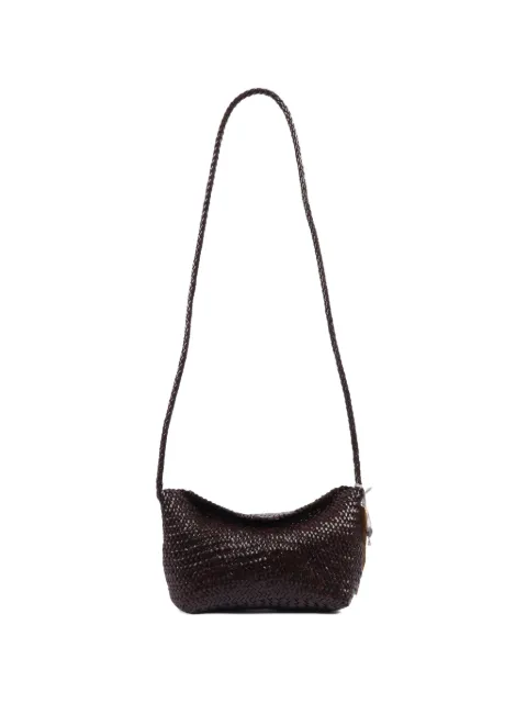 DRAGON DIFFUSION Corsina diagonal weave shoulder bag Brown DGS68701