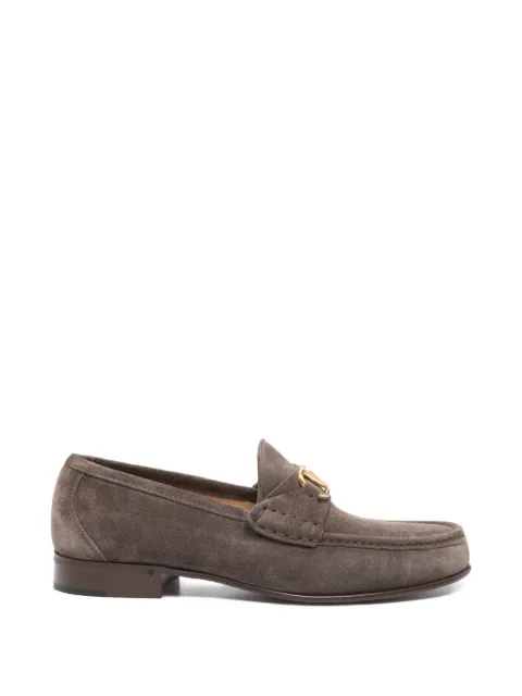 Valentino Garavani logo-detail loafers Brown YS0J68UZM