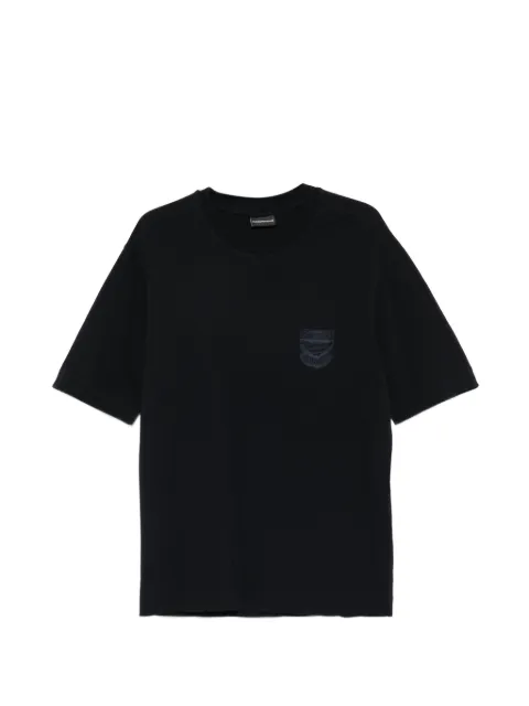 Emporio Armani crew-neck logo-appliqué T-shirt Black EM005247AF13715