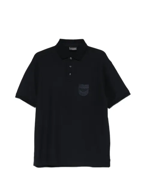 Emporio Armani logo-patch polo shirt Blue EM005363AF10497
