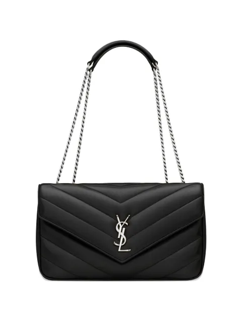 Saint Laurent Loulou chevron-quilted shoulder bag Black 801439AAE4Y