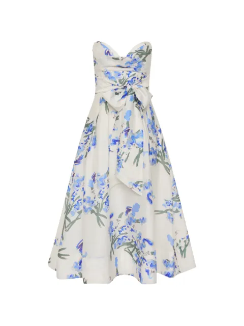 Rebecca Vallance Bluebell Meadow floral-print midi dress White 26011465