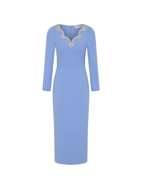 Rebecca Vallance Harlynn V-neck midi dress Blue 26011518