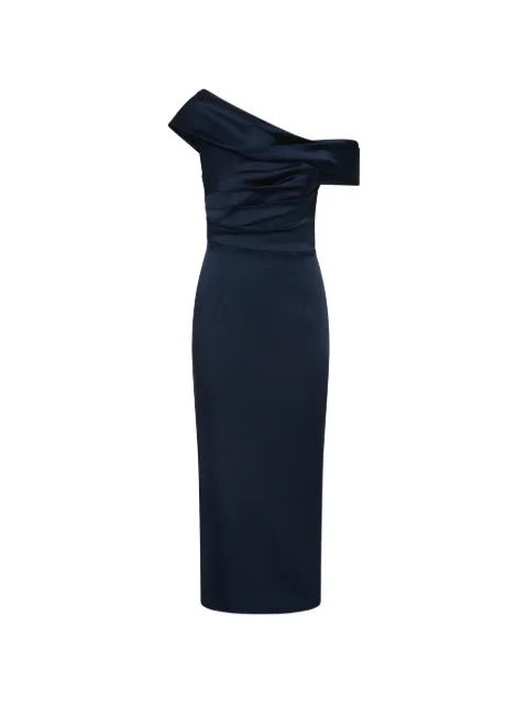 Rebecca Vallance Lessa asymmetric-neck midi dress Blue RVBR1456