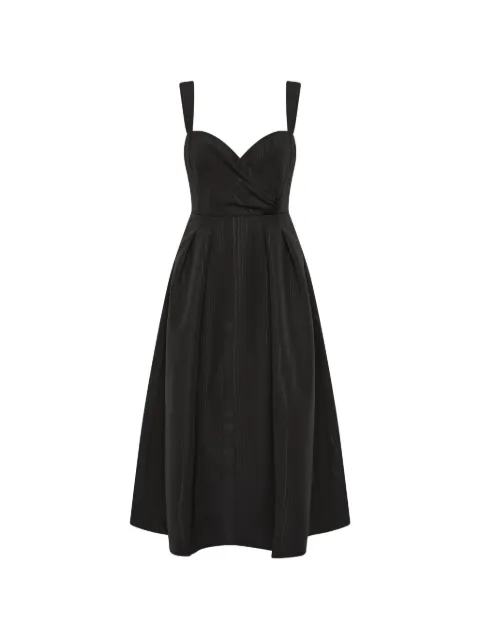 Rebecca Vallance sweetheart-neck midi dress Black 26011552