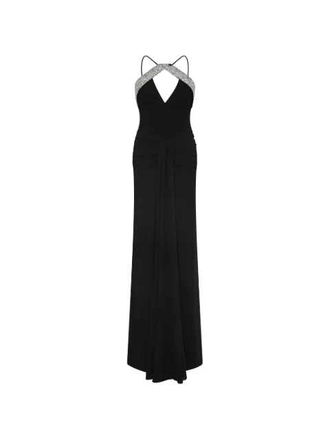 Rebecca Vallance Astros embellished V-neck maxi dress Black 26011470BLACK