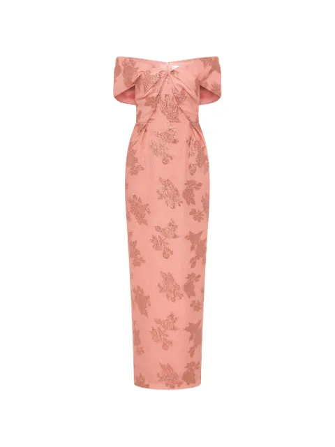 Rebecca Vallance Levinia off-shoulder floral-pattern maxi dress Pink RVBR1522