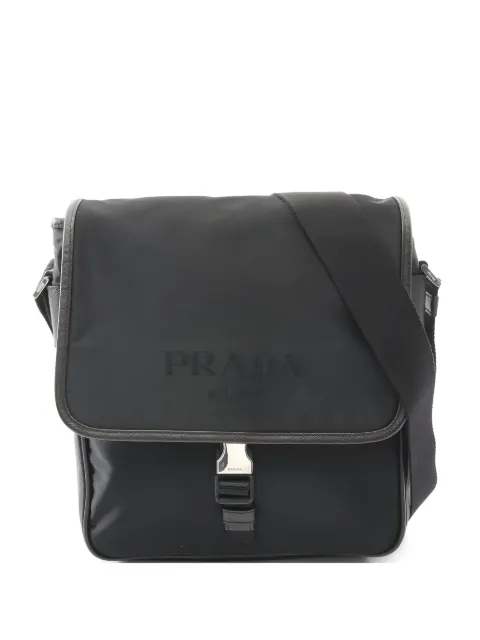Prada Pre-Owned 2010s logo-detail shoulder bag Black 1038558