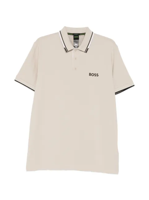 BOSS Active Paddy regular-fit polo shirt in quick-dry stretch pique Neutrals 50469102