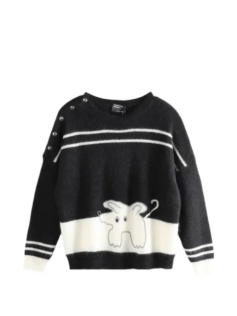 Enfants Riches Déprimés long-sleeve striped sweater Black 080268B