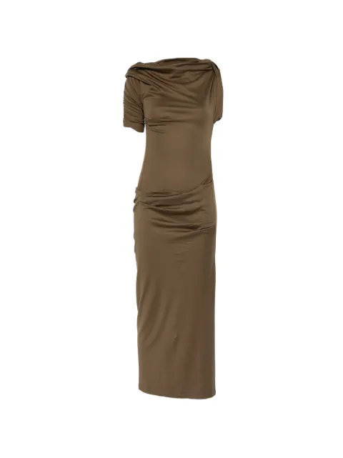 Jacquemus draped one-shoulder midi dress Green DRW00142AJ00260
