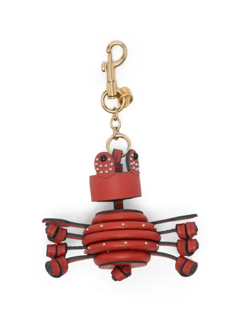 Anya Hindmarch crab-charm embellished keyring Red 205856TOMATO