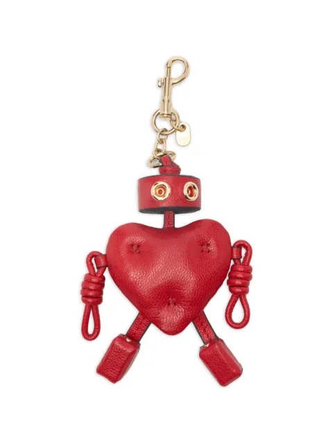 Anya Hindmarch heart-shape keyring Red 204644
