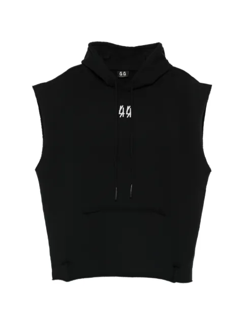 44 LABEL GROUP mini logo hooded sweatshirt Black B0030578FA580