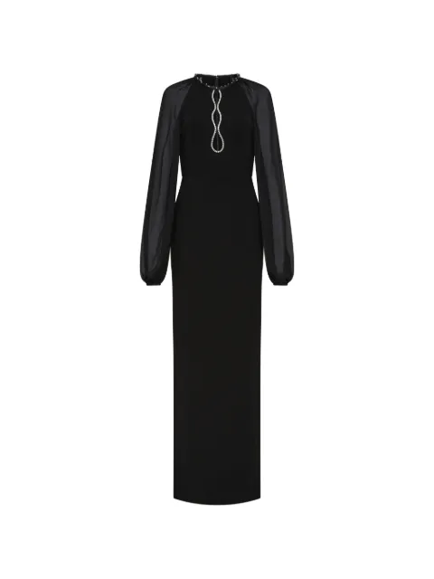 Rebecca Vallance embellished sleeve gown Black 26011546