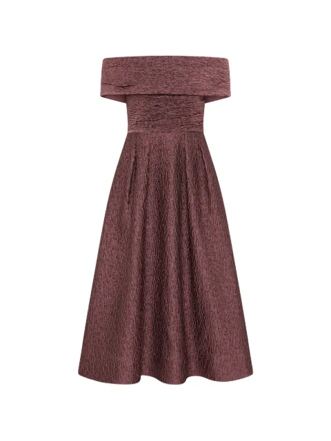 Rebecca Vallance Adalin off-shoulder midi dress Purple RVBR1649