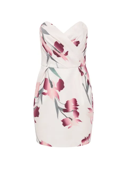 Rebecca Vallance Linnea floral strapless mini dress Neutrals 26011489