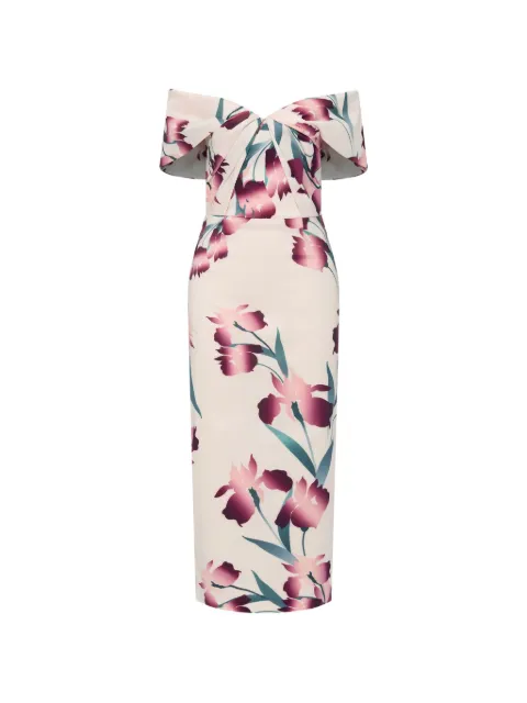Rebecca Vallance Linnea off-the-shoulder floral midi dress Pink 26011490