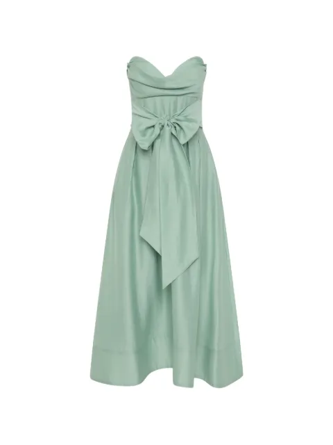 Rebecca Vallance Serenity strapless bow midi dress Green 26011006