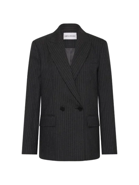 Rebecca Vallance Harri pinstripe double-breasted blazer Grey 26014350