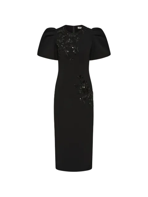 Rebecca Vallance Livia puff-sleeve midi dress Black 26011473