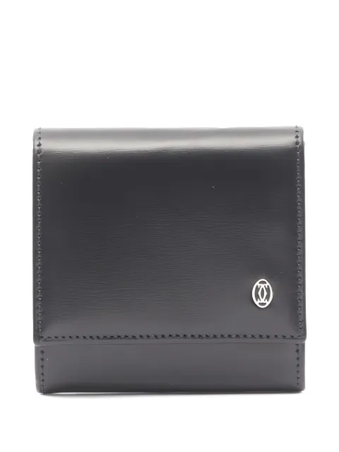 Cartier 1910s Pasha leather coin purse Black 1038275