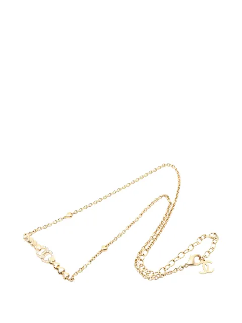 CHANEL Pre-Owned 1986-1988 rhinestone necklace Gold 1035235
