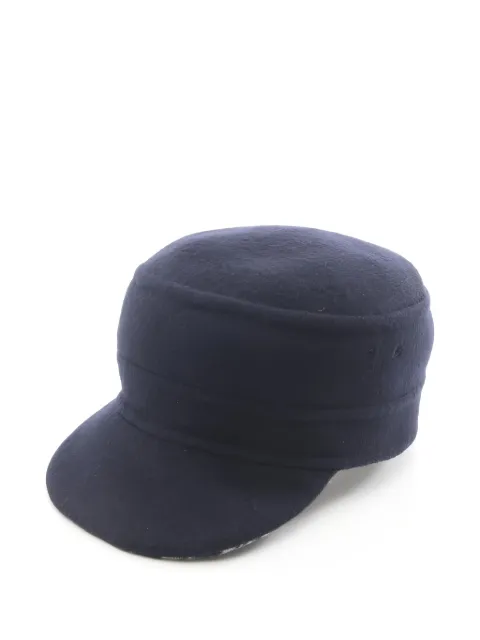 Christian Dior Pre-Owned 2010s Oblique wool cap Blue 1032817