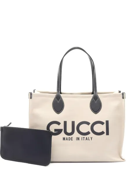 Gucci Pre-Owned 10s printed tote bag Neutrals 1040346