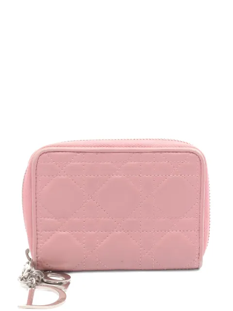 Christian Dior Pre-Owned 2000s small Lady Dior Canage leather wallet Pink 1039346